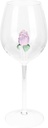 Red Wine Glass Rose Wine Glass Clear Crystal Glass Goblets Champagne Flute Rose Flower Goblet Beverage Glass Flower Drinkware for Wedding Party Birthday Celebrating(26x11cm)