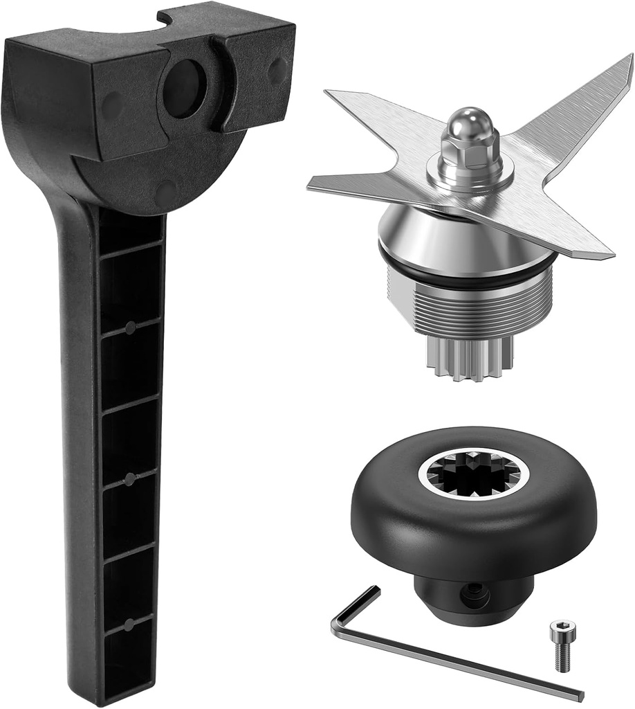 Blade Replacement Parts, Blender Wet Blade Replacement Assembly with Wrench and Drive Socket Replacement Compatible With 64oz and 32oz Container