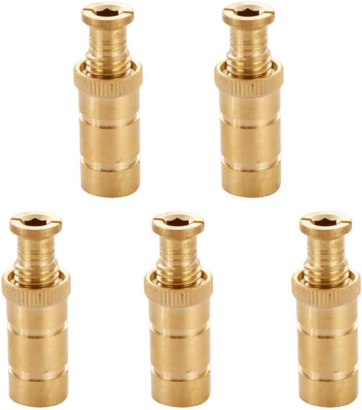The Door Bull Brass Pool Cover Anchors for Concrete & Pavers Deck, Universal Size Fits 3/4" Hole, Ideal for Inground Pool Safety Covers, Durable & Easy to Install (5 Pack)