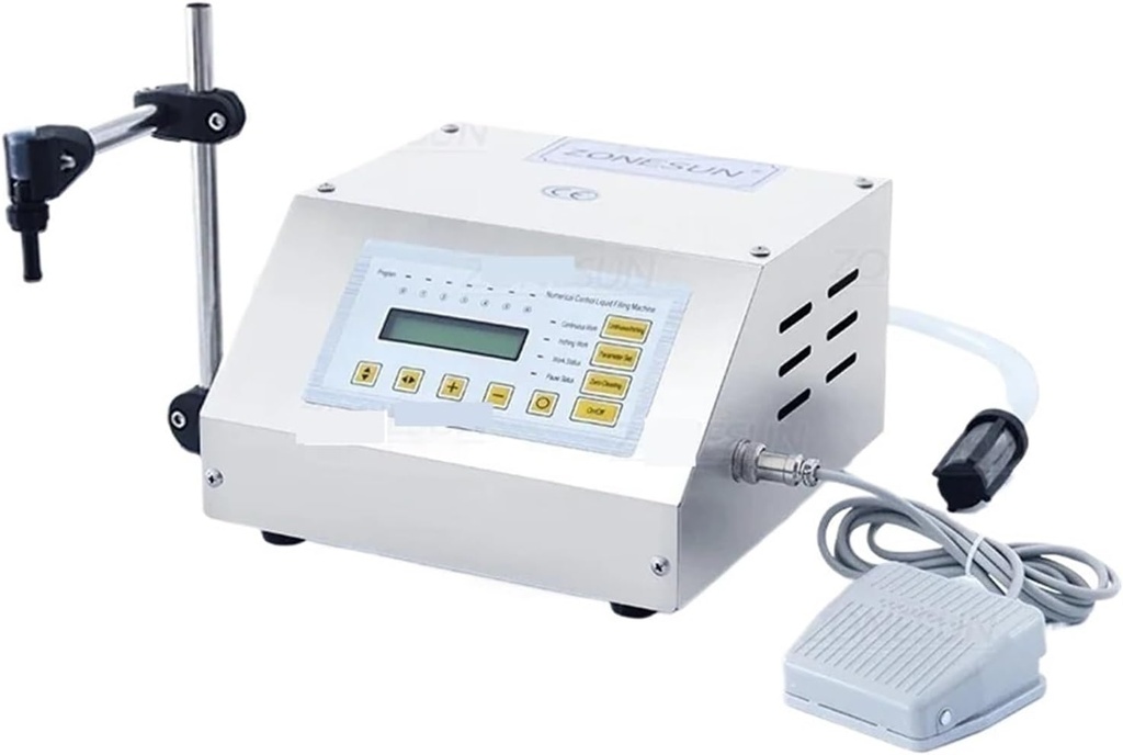 Liquid Filler Liquid Filling Machine Digital Control Water Drink Perfume Juice Milk Small Bottle Jar Diaphragm Pump Packing Easy to Clean(Standard Set)