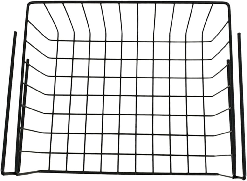 Stainless Steel Under Shelf Organizer Compact Storage Basket for Kitchen Cabinets Closets and Office Desks for Cups Plates and Tools Small Hanging Wire Rack