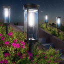 Bright Solar Lights Outdoor 6 Pack, Solar Pathway Lights Waterproof IP65, Auto On/Off Pathway Landscape Lighting, Long Lasting Outdoor Light for Walkway Path Garden Lawn Patio Decor Lighting