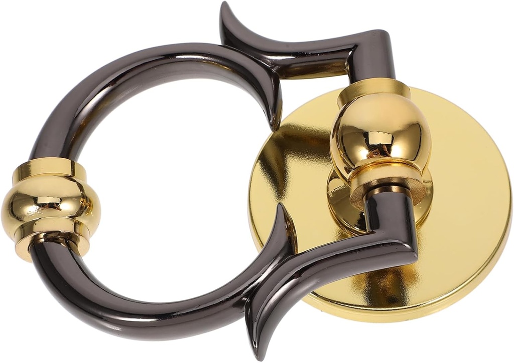 OUNONA Antique Door Knocker Modern Minimalist Design Zinc Alloy Door Knocker for Entry Way