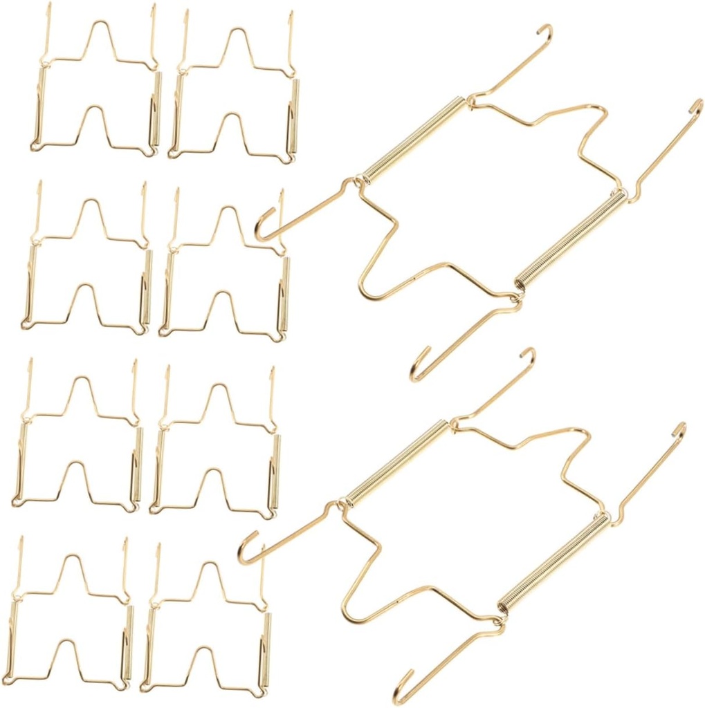 10pcs Invisible Spring Plate Hangers Wall Plate Holders Stainless Steel Heavy Duty for Drywall