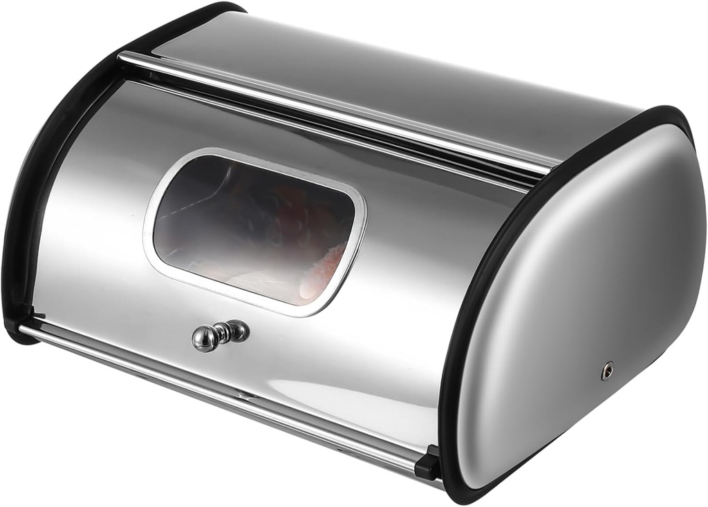 Wakauto Stainless Steel Bread Box Lid Multi-Function Bread Organizer for Kitchen Storage for Countertop Use