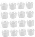 Cabilock 50Set Ice Cream Bowls with Dome Lid Snack Containers for Desserts Yogurt and Parfaits for Parties Weddings and Special Events