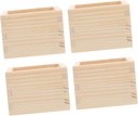 4pcs Japanese Style Wooden Sake Box Square Reusable Drinking Cups Traditional Tableware for Home and Restaurant for Social Events and Easy Storage