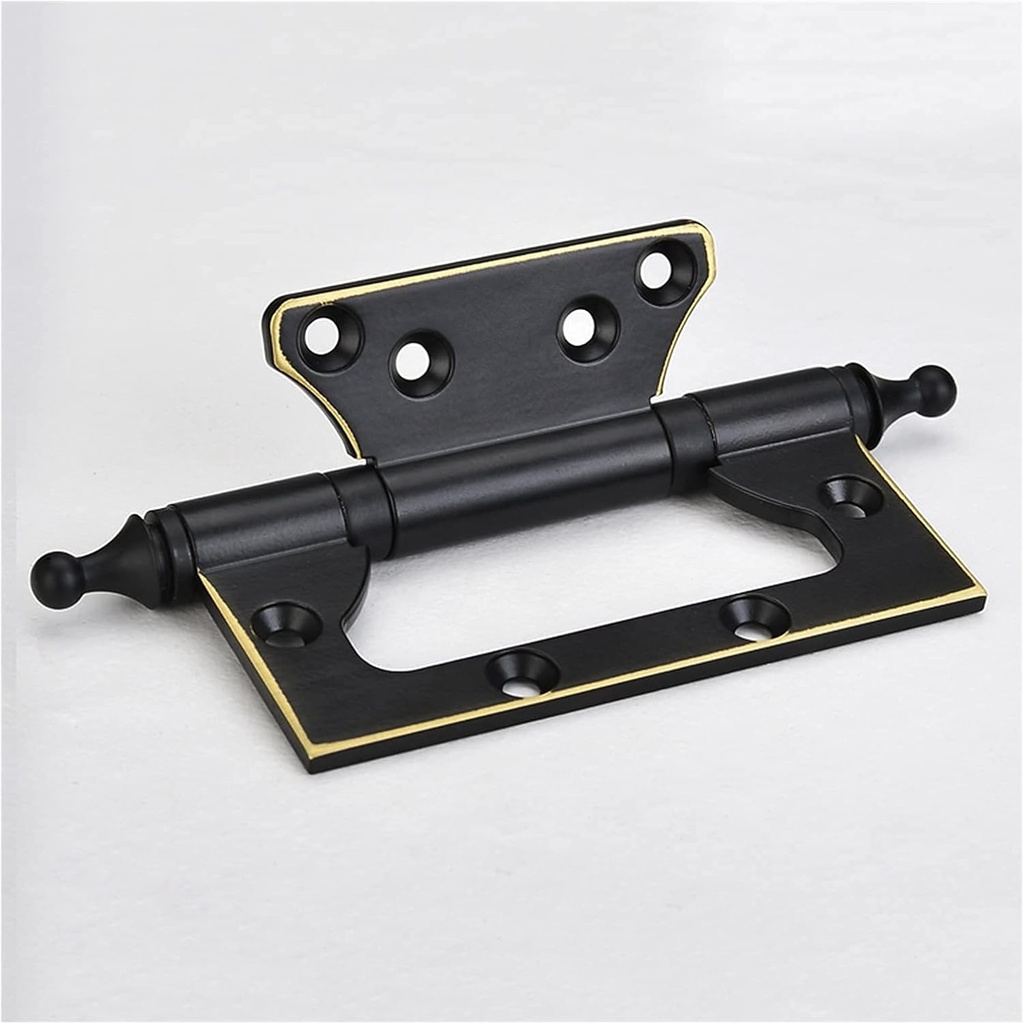 Hinge, Door Hinges 2 Packs Mute Mother and Child Hinges Slot Free Hinges Household Copper Hinges Thickened Material for All Kinds of Doors Door Closer (Color : Black)