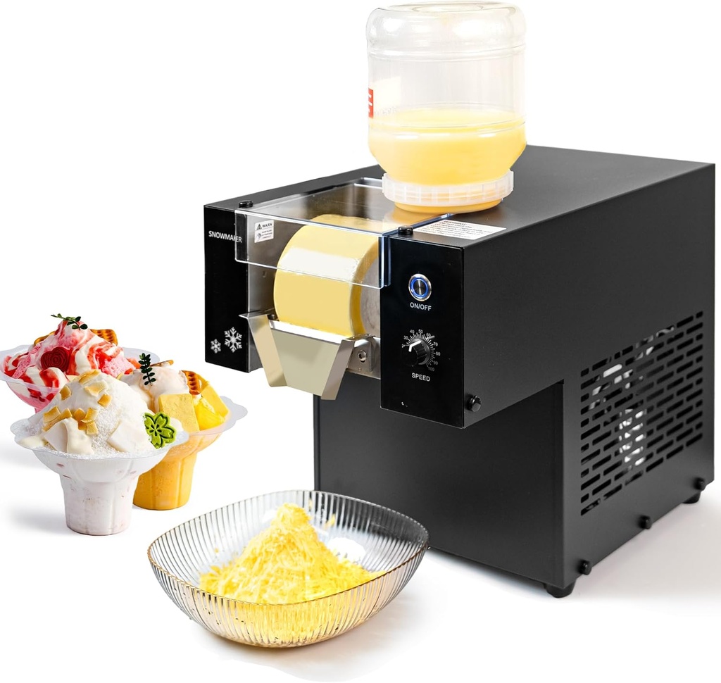 VNN Slushie Machine - 400LBS/24H Commercial Shaved Ice Machine, Snowflake Ice Machine, Instant Snowflake Ice from Your Favorite Drinks