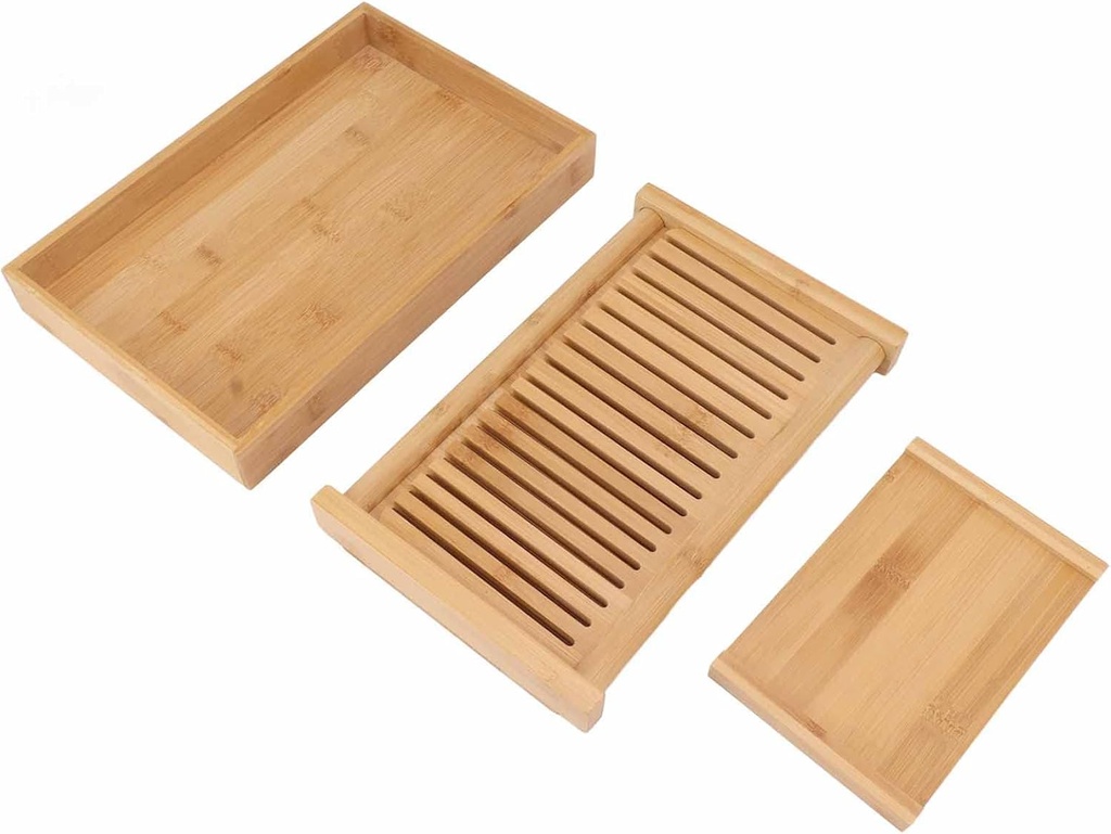 Bamboo Bread Slicing Guide Foldable Design With Crumb Catcher for Homemade Bread Ecofriendly Slicing Maker Easy To Store For Kitchen Baking Tools