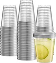 PLASTICPRO Disposable 8 oz Crystal Clear Plastic Tumblers With Silver Rim for Party's & Weddings pack of 100