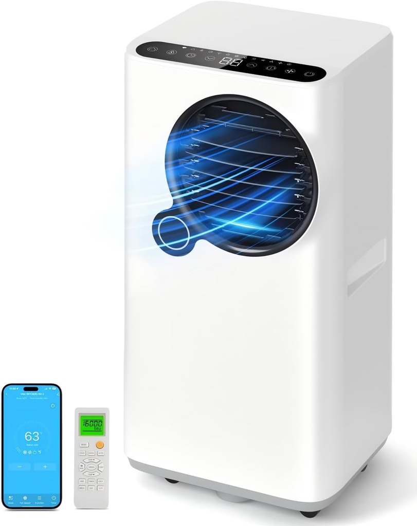 Portable Air Conditioners, 16000 btu Smart AC Unit with Cooling/Dehumidifier/Fan, APP/Remote Control 24h Timer Air Conditioner for Room Indoors