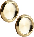 EFARMA Sliding Door Handles,Pull Push Door Handles,2pcs Cabinet Round Hidden Handle self-Adhesive Sliding Door Gate Pulls Cabinet Knobs Stainless Steel Levers(C) (Color : E) (Color : D)