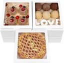 12pcs 9x9x2.5 Inch Pie Boxes White Bakery Boxes Cake Boxes with Window for Pies, Donuts, Cookies, Muffins, Chocolates, Party