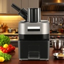 4-In-1 Electric Vegetable Cutter | Commercial Vegetable Cutter, 100w Food Cutter With 4 Blades, Dual-Head Synchronous Processing, Food Processor | Large 90*70mm Diameter, Suitable Commercial、Home Use