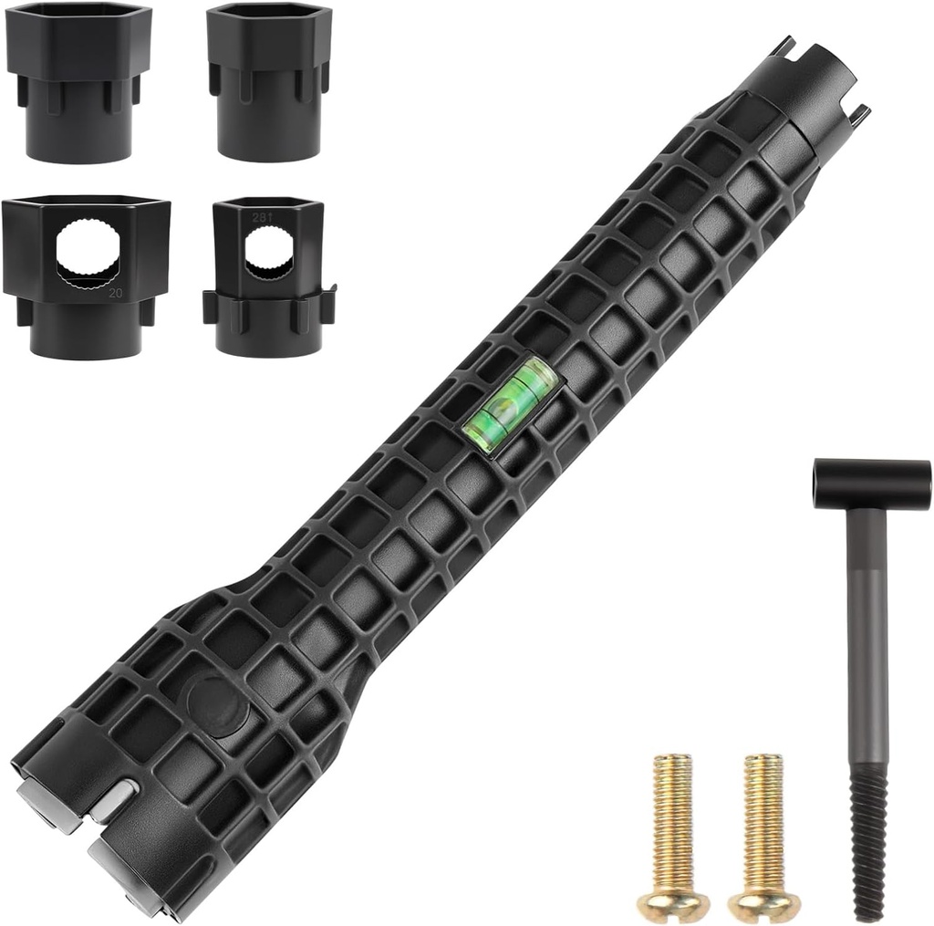 14 in 1 Sink Wrench Set - Multifunctional Installation & Removal Tool for Tight Spaces, Faucet/Toilet/Plumbing Repair - Basin Wrench for Bathroom, Kitchen, Undermount Sinks and Pipe Maintenance