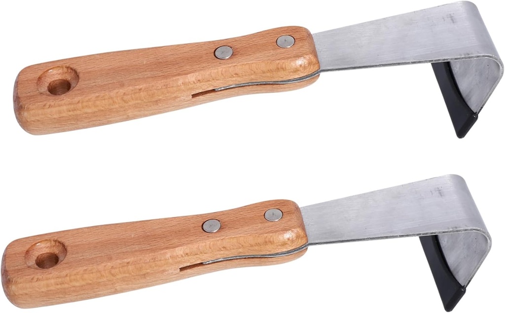 2pcs Bark Cutters Handle for Bark Removal Gardening and Landscaping Professional Hand Scrapers for Tree Care and Debarking