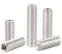 30Pcs M4-0.7 x 16mm Hex Socket Set Grub Screws,Headless Cup Point,Flat Point Grub Bolt,Internal Hex Drive,304 Stainless Steel,Headless Concave End,Metric External Thread,for Towel Rack Door Knob