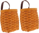 ABOOFAN 2pcs Woven Hanging Basket Set Handcrafted Storage Baskets for Kitchen Wall Decor Versatile for Vegetables Fruits and Floral Arrangements