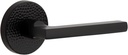 Viaggio CLOMHMMIL_PRV_234_RH Circolo Hammered Right Handed Solid Brass Privacy Door Lever Set with Milano Lever and Circolo Hammered Rosette - 2-3/4" Backset - Satin Black