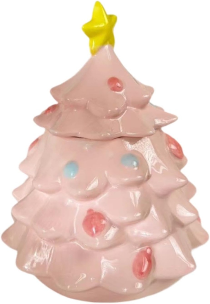 Generic Christmas Tree Candy Jar Gift Box Candy Storage Jar Cookie Jar for Festival Wedding, Pink