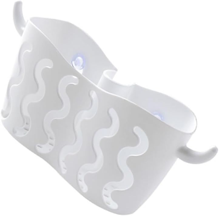 Plastic Drain Rack Kitchen Hanging Basket Suction Cup Basket Organizer for Gadget Fruit Sponge