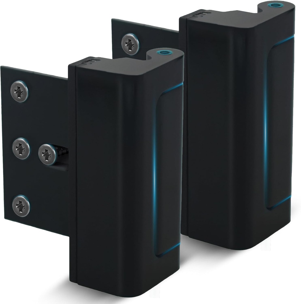 Dwell+Good Door Locks (2-Pack) - Easy To Install Aluminum Home Security Door Locks for Front Door - Child Proof Door Lock for Kids Safety - Withstand 800 lb of Force & Tamper Proof Top Door Lock Latch