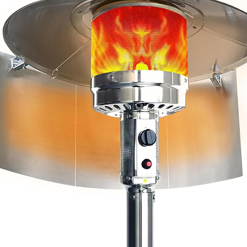 Patio Heater Reflector Shield Outdoor Heater Replacement Parts Foldable Deflector Shield for Extra Heat Reflecting Saving Gas, 0.8mm Thickened Aluminum