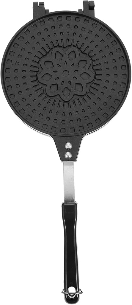 Healifty Nonstick Ice Cream Cone Baking Mold Waffle Maker Pancake Pan Sturdy Kitchen Cookware for Homemade Desserts 2-Piece Set Easy to Use