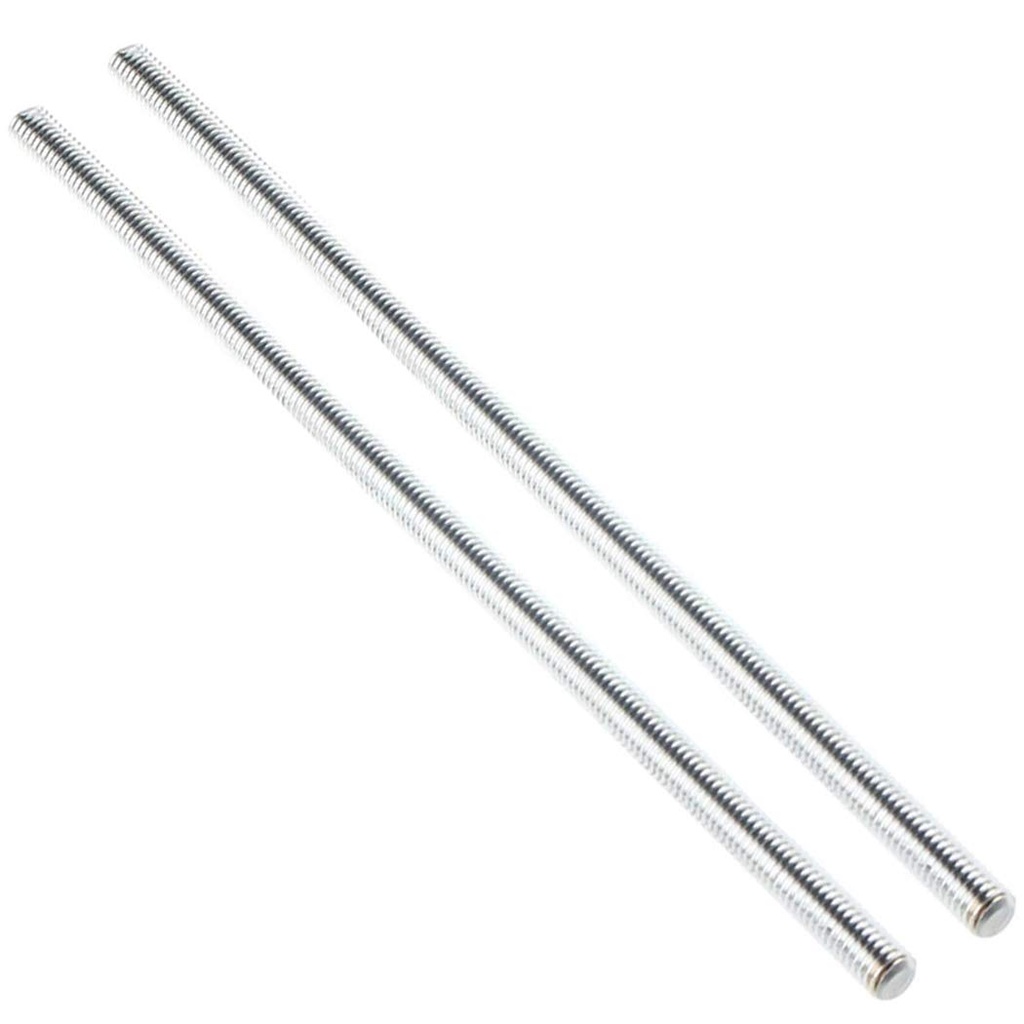 Stainless Steel Threaded Rods, M6-1.0 Thread Pitch, 250 mm Length (Pack of 2)
