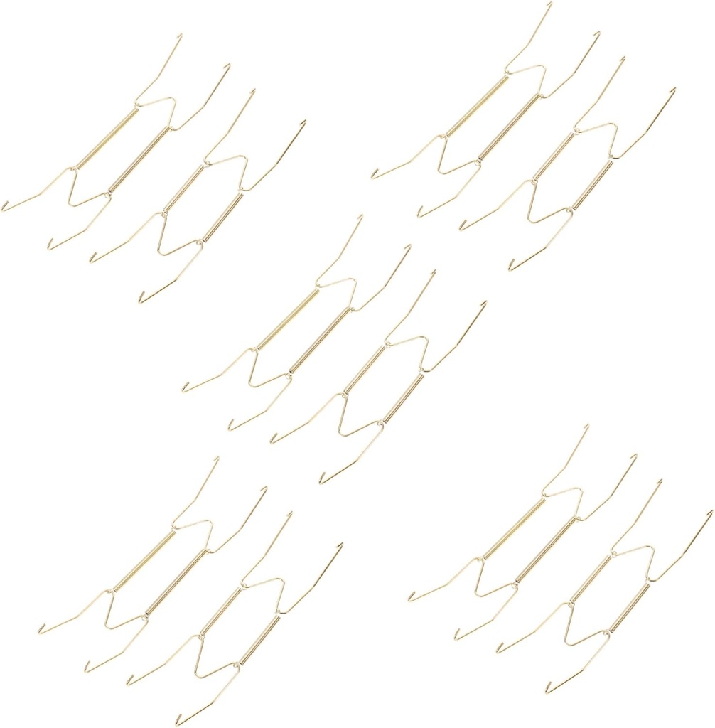 NUOBESTY 10pcs Plate Hangers Spring Plate Holders for Wall Display Easy to Install No Scratch Design