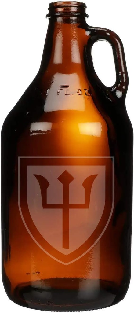 97th Infantry Division US Army Insignia Shoulder Sleeve SSI Patch Etched Glass Beer Growler 64 oz