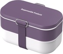Responsible Products Leak Resistant Bento Box with Tableware for Adult - Teens, Insulated Lunch Box for Women - Men - Girls - Boys, BPA Free, Dishwasher Safe, Microwave Safe, Freezer Safe, 46 oz