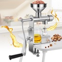 Manual Cold Oil Press Machine Household Oil Extractor Peanut Nuts and Seed Oil Expeller for Physical Press and Continuous Expelling