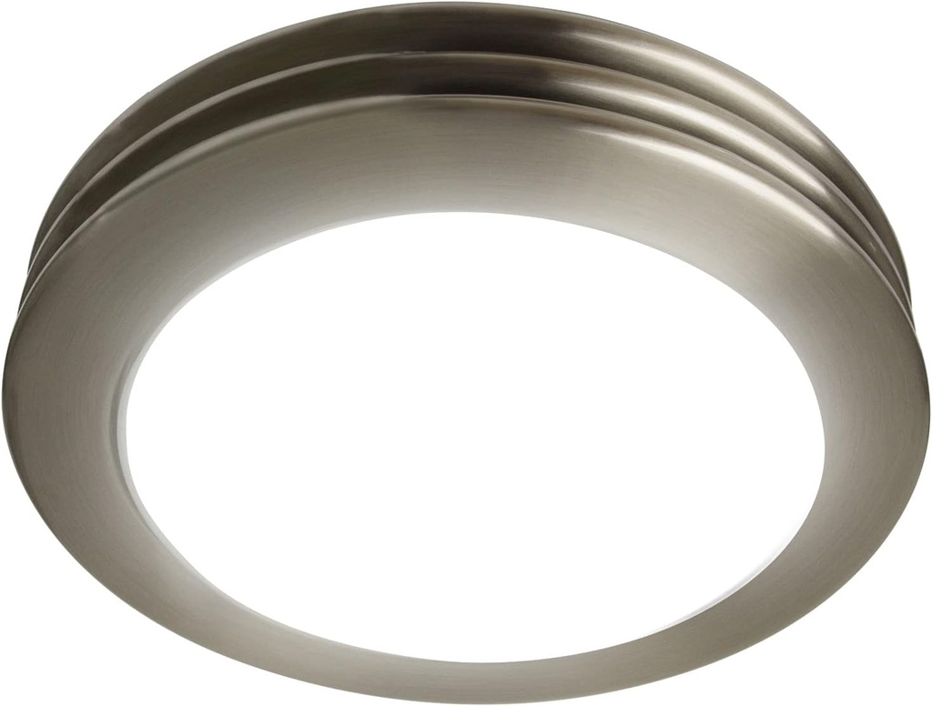 Akicon Ultra Quiet Bathroom Exhaust Fan with LED Light 80CFM 2.0 Sones Round Bathroom Ventilation Fan with Frosted Glass Cover Brushed Nickel Finish (Brushed Nickel)