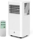 8000 BTUs Portable Air Conditioner, Cools Room up to 350sq.ft., 3-In-1 Portable AC Unit for Bedroom with Dehumidifier, Fan, Remote Control, Smart/Sleep Mode, 24H Timer