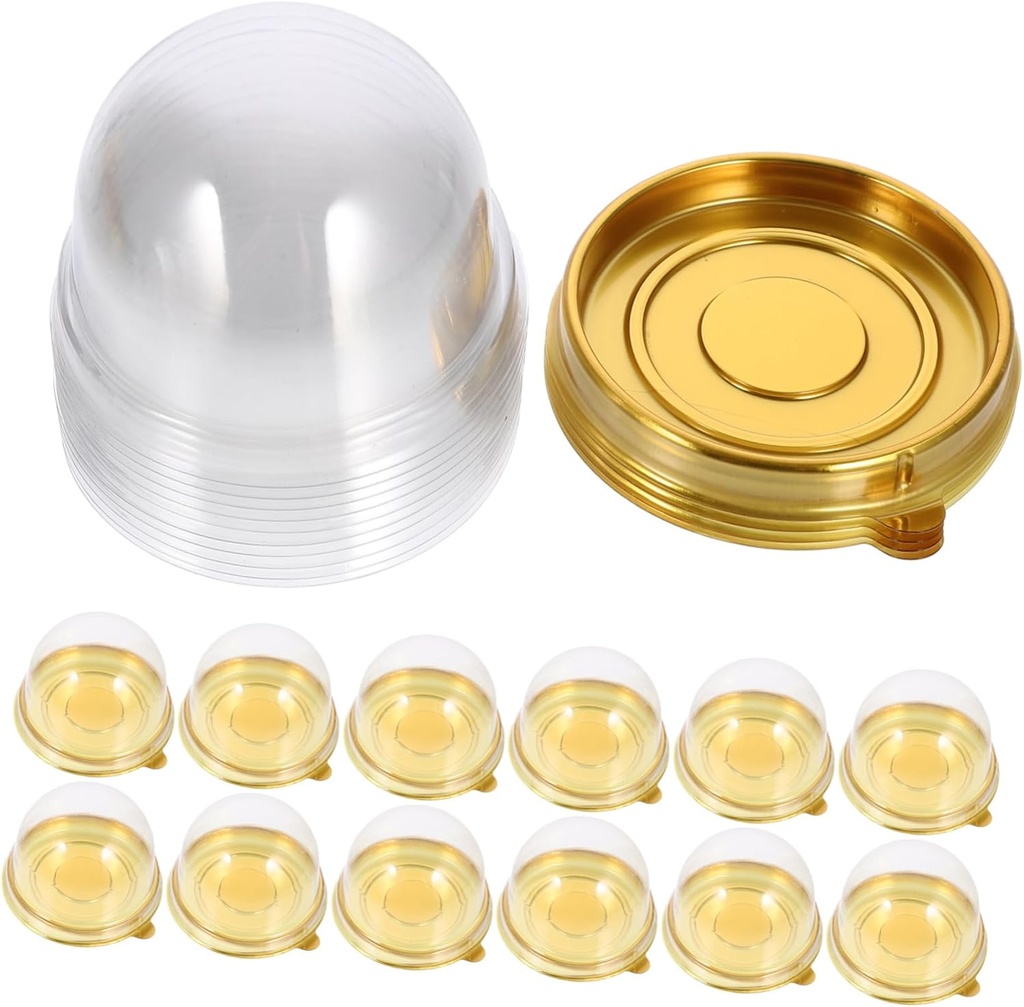 50pcs Pastry Moon Cake Holders Cupcake Container for Muffins Desserts Treats for Parties Weddings Bakery Use Stable Design for Easy Storage