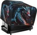 4 Slice Toaster Cover with Pocket Universal Size Toasters Dusts Covers Dragon Bread Machine Cover & Protection Bread Machine Protector Small Kitchen Appliance Covers