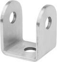GBGS U Bracket 1-1/2",304 Stainless Steel,10 Pack