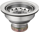 Moen Kitchen Sink Stainless Steel Basket Strainer with Drain Assembly, 3-1/2 Inch Sink Drain Stopper Plug, 22036