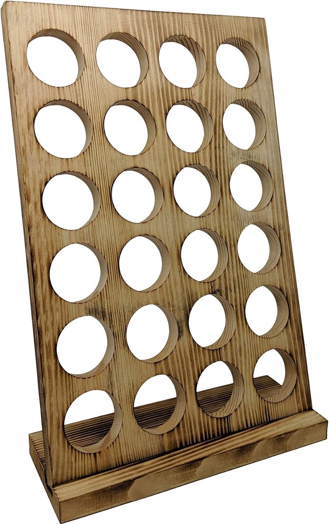 Gianna's Home Rustic Farmhouse Country Distressed Wood Coffee Pod Holder For K-Cups, 24 Capacity (Torched Wood)