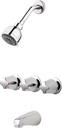 Pfister Tub & Shower Trim Kit, Valve and Cartridge Included, 3-Handle, Metal Knob Handles, Polished Chrome Finish, LG013210
