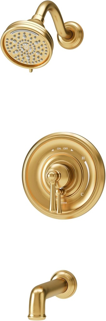 Braston HydroMersion Single Handle Tub and Shower Faucet Trim Kit with Volume Control in Brushed Bronze - S5892BBZ15TRM