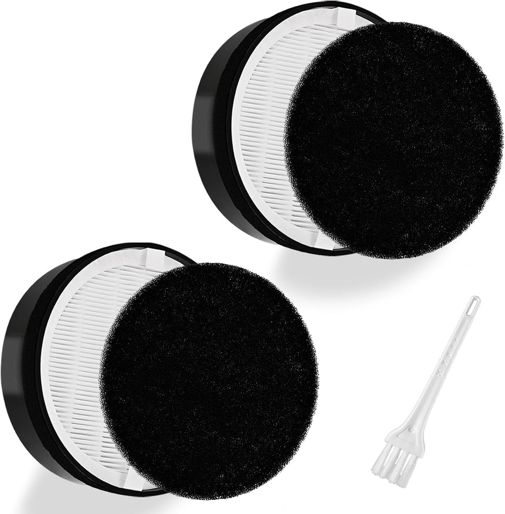 2 Pack LV-H132 Replacement Filter Compatible for LEVOIT LV-H132 Air Purifier LV-H132-RF, H13 True HEPA Filter, Activated Carbon Filter, Replace Part LV-H132-RF