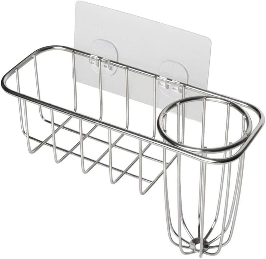 Stainless Steel Sink Storage Hanging Basket Sponge Rack Over Sink Drying Rack Kitchen Sponge Holder