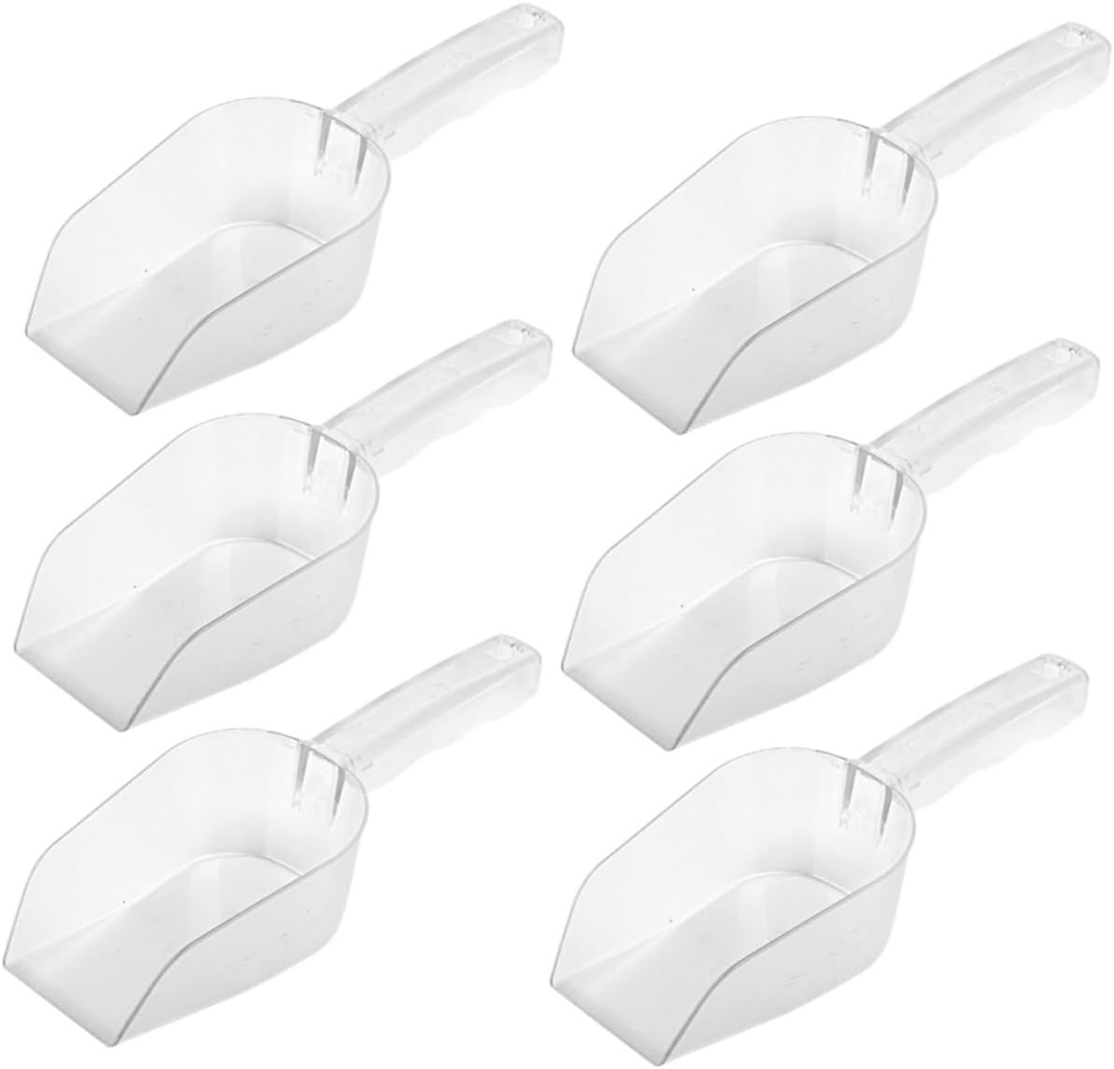 Amosfun 6pcs Elegant French Fries Bar Ice Shovel Multi-functional Ice Scoop Rice Shovel for Kitchen