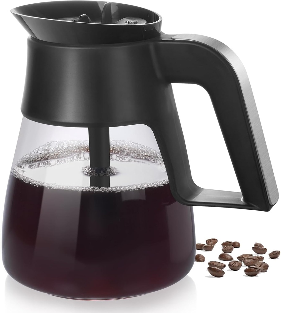 CM401 10-Cup Coffee Pot Replacement for Ninja Specialty Hot & Iced Coffee Maker, Compatible with CM371 CM400 CM300 CP300 CP301, Ninja Glass Carafe with Brew-Through Lid