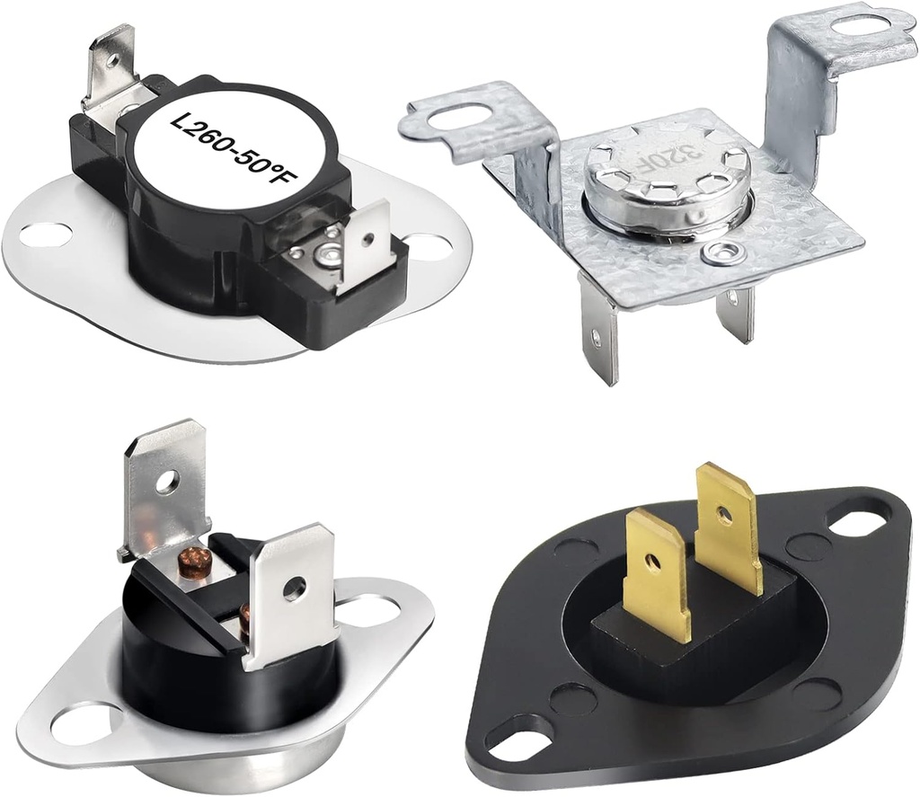 DC47-00016A Dryer Thermal Fuse Kit by Techecook - DC47-00016A Thermal Fuse & DC96-00887A Thermostat & DC32-00007A Thermistor & DC47-00018A High Limit Thermostat Fit for Samsung lg Kenmore Dryer