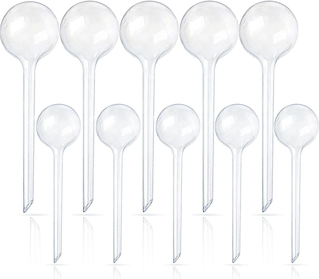 10 Pcs Clear Plant Watering Globes,Plastic Self-Watering Bulbs,Flower Automatic Watering Device,Garden Waterer for Plant Indoor Outdoor