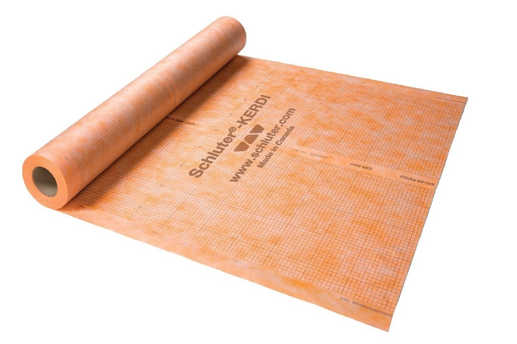 Schluter Kerdi Bonded Waterproofing and Vapor-Retardant Membrane for Tile Application - 3' 3" Width, 23' Length, 75 Square Feet - KERDI200/7M